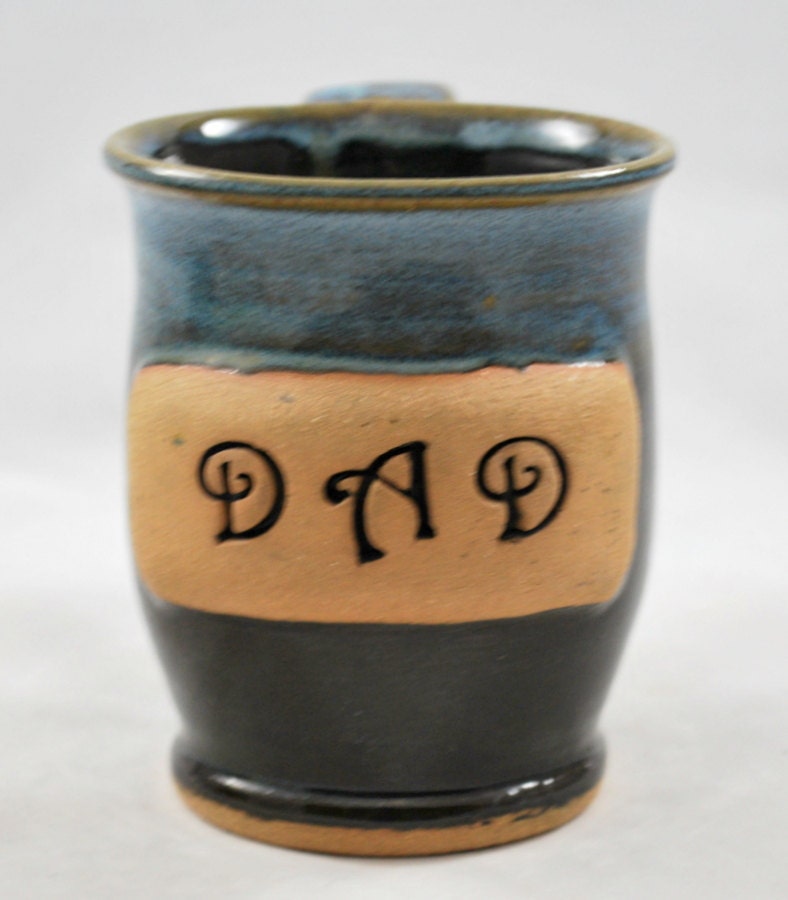 Gift for Dad, Stoneware Clay Pottery Mug Free Shipping