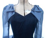 Black Cocktail Dress Velvet Bodycon Small