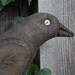 Primitive Large Folk Art Black Crow Raven Make Do