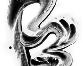 Black and White Painting BW Abstract Art Artwork High Contrast Depth Black Magic 257 Minimalism Minimalist Modern Contemporary Cummings