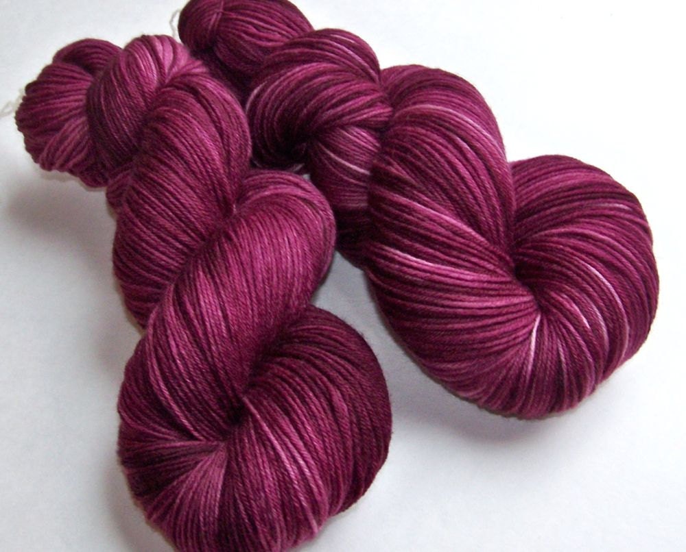 Hand Dyed Luxury Merino/Cashmere/Nylon Sock Fingering Yarn -- Doctor Who: Bow Ties Are Cool