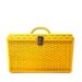 Vintage Basket Weave Pattern Plastic Sewing Box