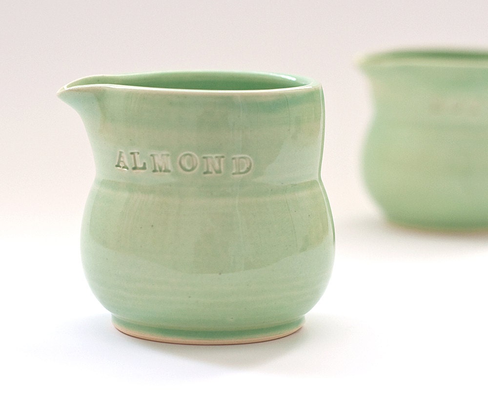 Almond - Creamer Pitcher - Green