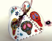 Scrapbooking sugar skull box- Celebrates Halloween Day of the Dead Dia de los Muertos Print Sheet  template