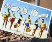 Vintage Postcard Beach Birthday Invitation - Design Fee