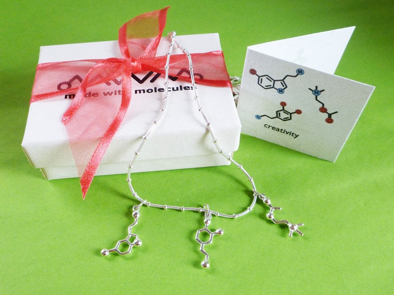 creativity necklace - three molecules that rock