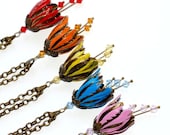 Flower Necklace Custom You Pick Color Hand Painted Jewelry