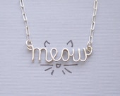 meow necklace - all sterling silver