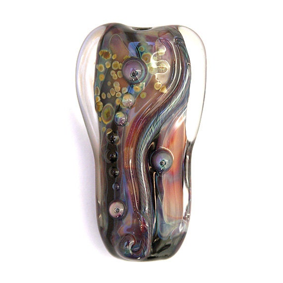 Fairy Tale - Handmade Lampwork Focal Bead made of Multicolor Reactive Glass, by Sarah Hornik