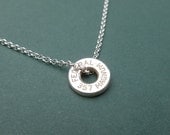fine silver bullet casing top necklace 357 Magnum handmade PMC pendant sterling silver chain gift for him or her