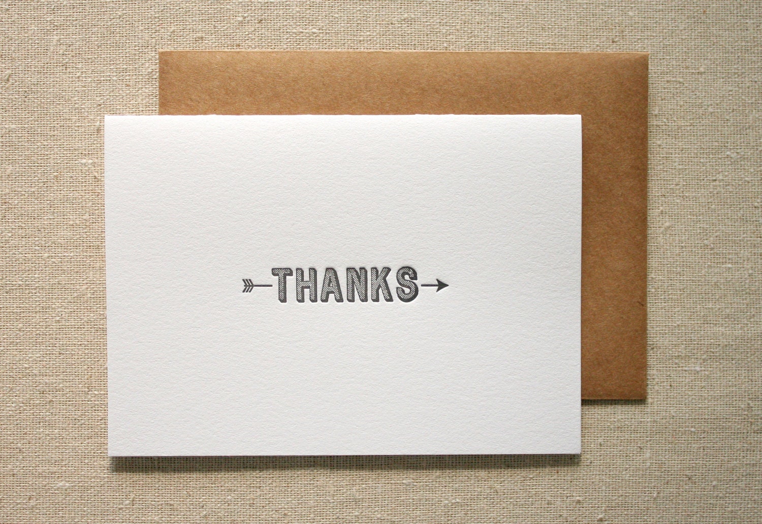 SALE - Thanks Letterpress Card