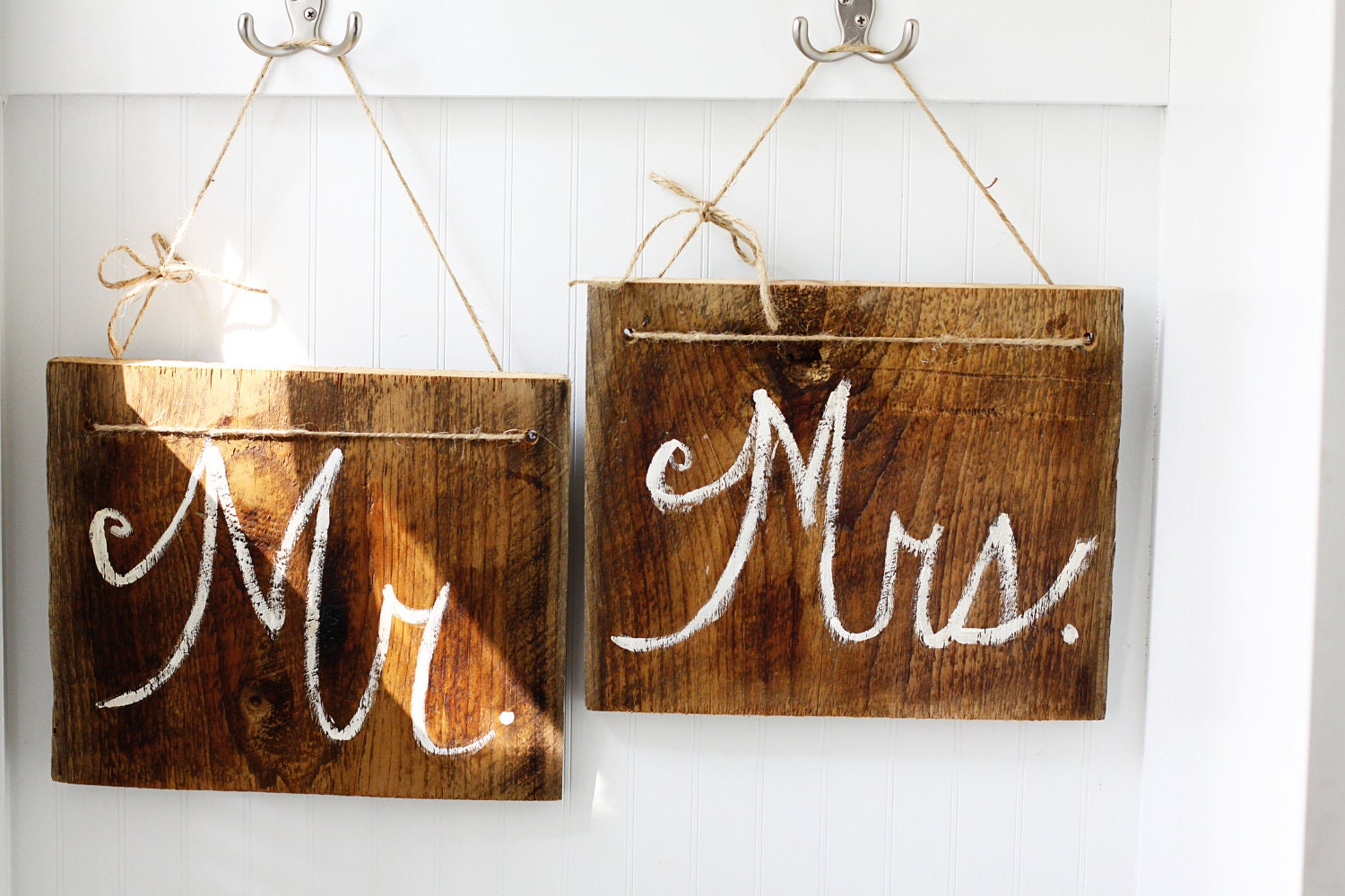 Barn Wood Mr. and Mrs. Signs