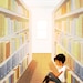 Library Love, Gift for Librarian, Reading, Love to Read, Book Lover, Wall Decor - "Some of my best friends" - Art Print 13x19