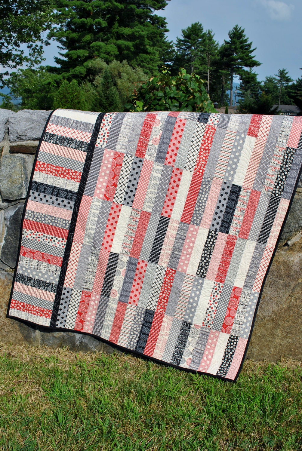 Quilt Pattern.....Jelly Roll and Fat Quarter friendly, ..Baby, Lap and Twin size, P.S. I Love You