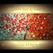 ORIGINAL Large Abstract Contemporary Red Cherry Blossom Tree Oil Painting Thick Texture Gallery Fine Art by Susanna Ready to Hang 48x24