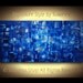Original Large Abstract Fine Art on Canvas Textured Blue Modern Palette Knife Painting Ready to Hang 48x24 by Susanna