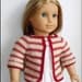 Matilda Cardigan - Sweater Knitting Pattern For 18" American Girl Dolls PDF - Doll Clothes Pattern - Instant Download