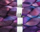 Handpainted Roving - 2 oz. Bluefaced Leicester Wool in Huckleberry by Blarney Yarn