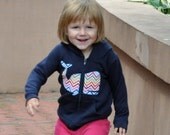 Chevron Whale Kids Hoody Infant Kids American Apparel