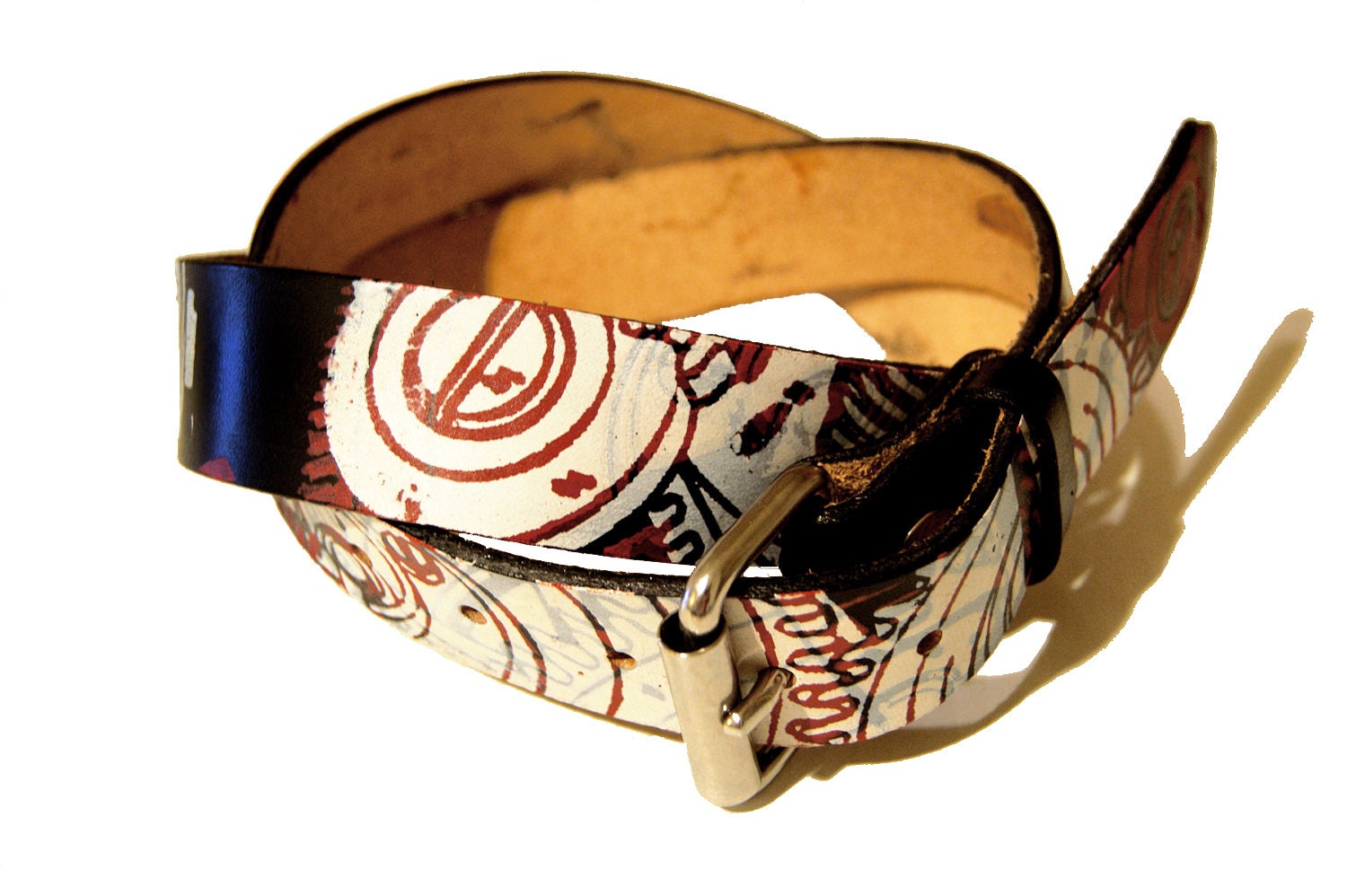 Gears and Cogs Leather Belt Handmade Vintage Inspired