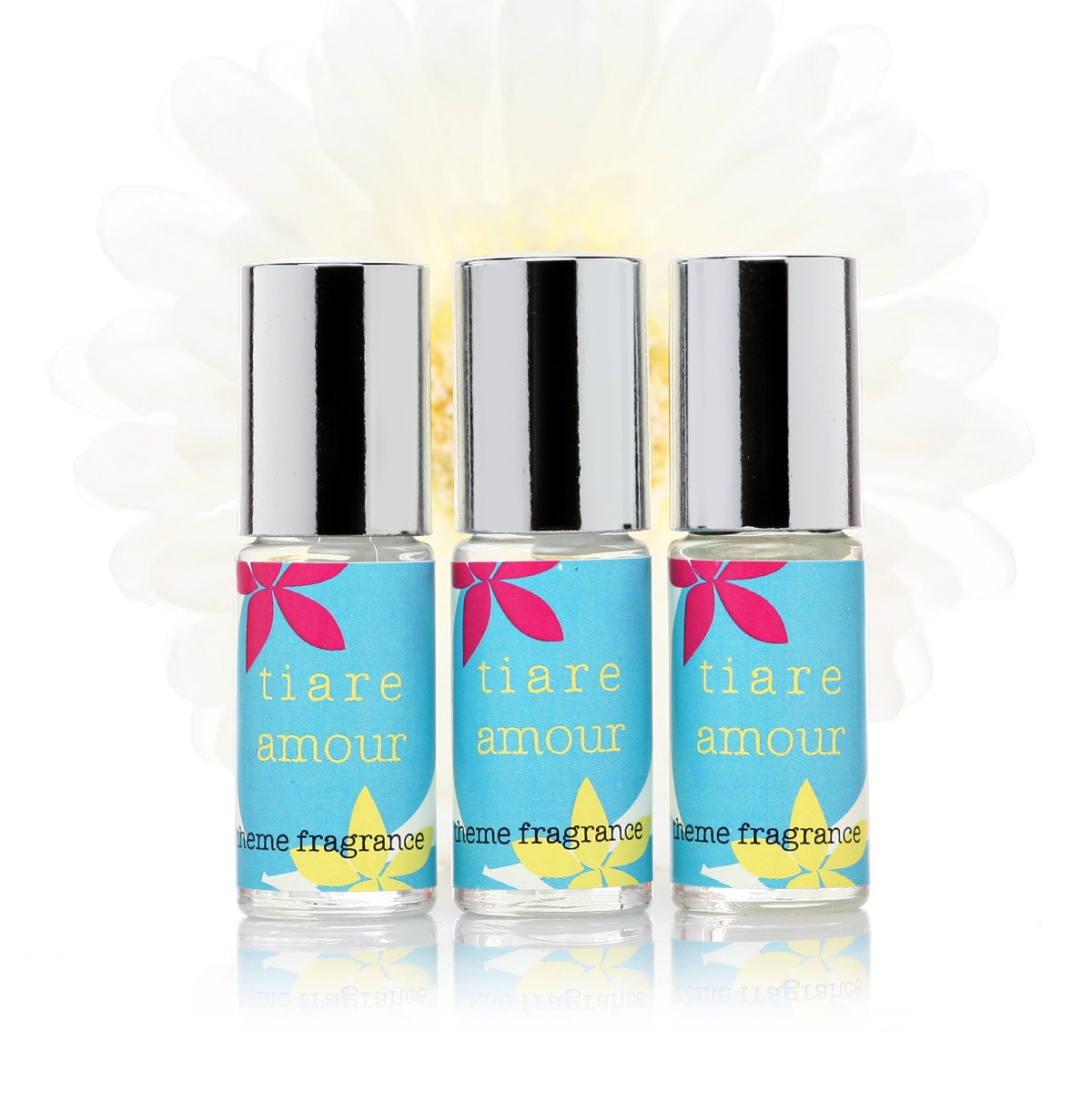 Tiare Amour perfume oil roll on.White florals, tropical and spring notes. Romantic. Natural perfume oil base   Gift