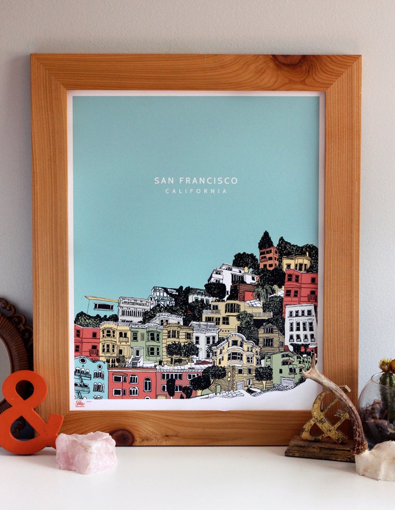San Francisco Silkscreen Limited Edition Art Print - 16x20 hand screenprinted by Hero Design Studio
