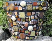 Amber Mosaic Flower Pot