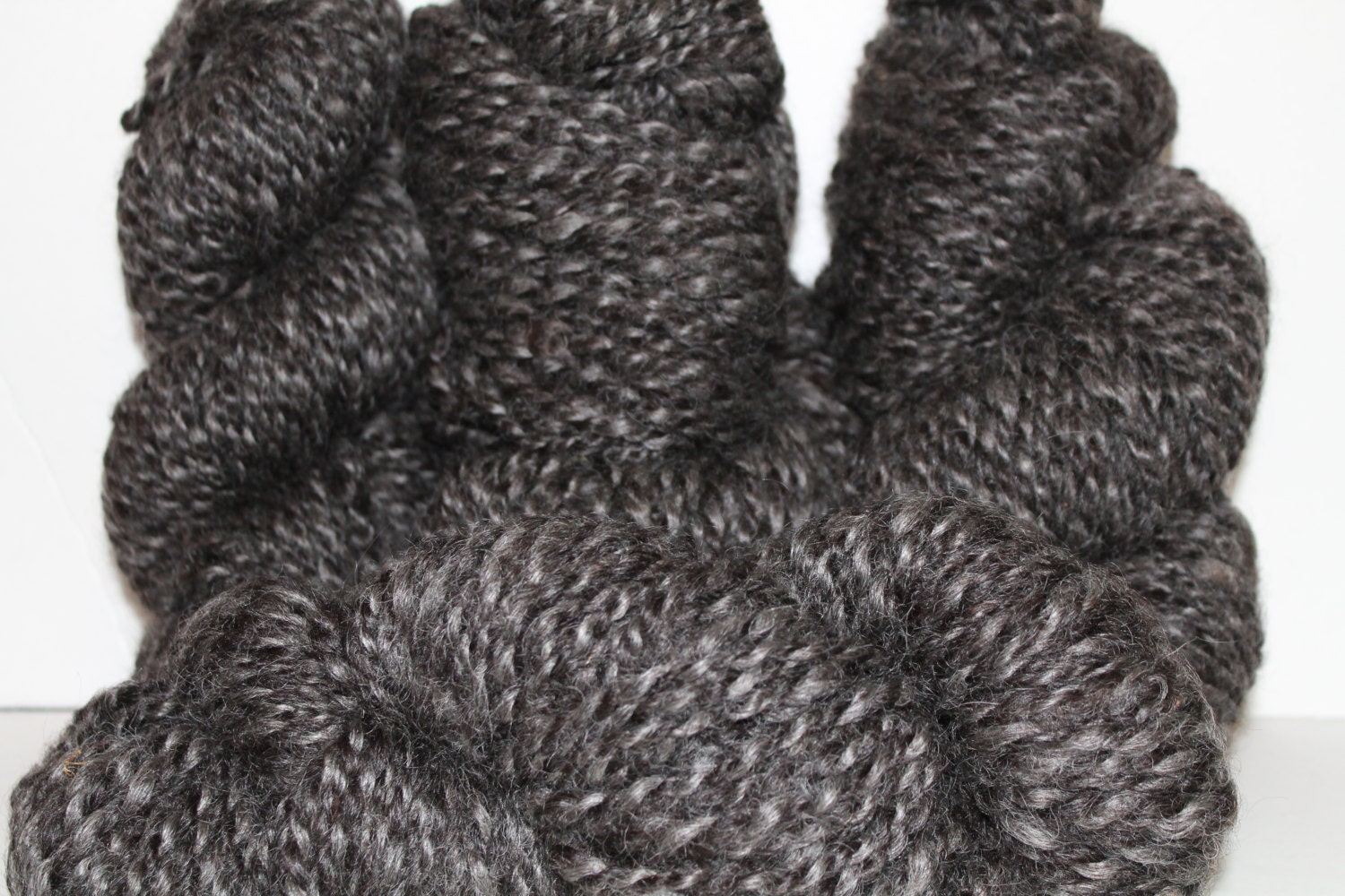 Handspun Wensleydale wool. Super Bulky 2ply. 1lb 12oz appx. 400 yards.  I'm a Sweater