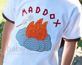 Camping is Fun Embroidered Tee Shirt by babe-a-gogo for Toddlers, Boys or Girls Kids