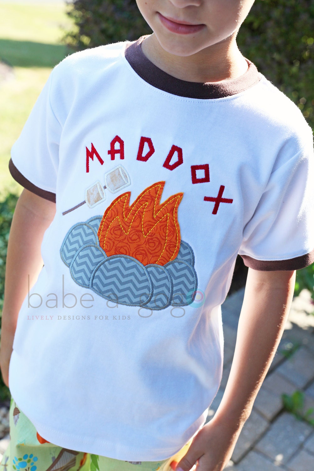 Camping is Fun Embroidered Tee Shirt by babe-a-gogo for Toddlers, Boys or Girls Kids