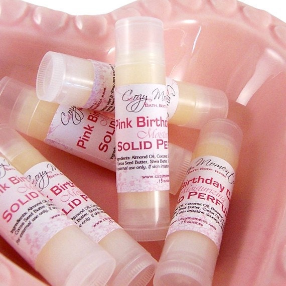 Pink Coconut Cream scented Moisturizing Solid Perfume - Natural and Paraben Free