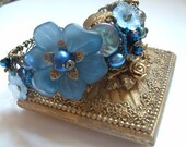 Blue  Garden  Cuff Bracelet