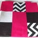 Tote Pink Black Blocks - Shoulder Bag