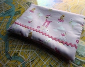 medium zipper pouch deer and her forest friends
