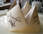 Cootie Catchers- Origami Wedding Programs- Set of 50 COLOR Ink
