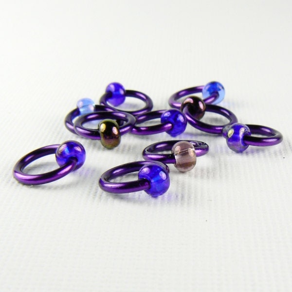 Grape Jelly  (US7)  - Eterne Stitch Markers (snagfree)