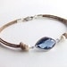 Sapphire Eye Jewelry Bracelet, September Birthstone, Simple Fashion, Everyday Wearable, Gift for Her