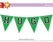 SOCCER Party - Personalised BUNTING Printable