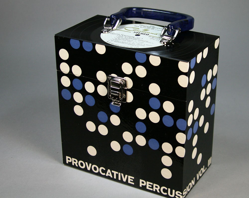 Vinyl 45 7-inch Record Case - Handmade from Recycled Records - Provocative Percussion