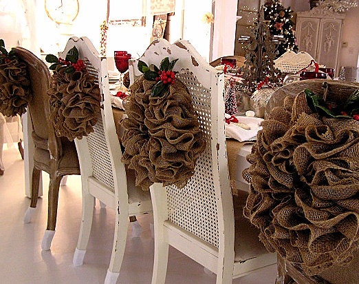 Rustic Prairie Hand Made Natural Brown Ruffle Burlap Wreath