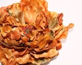 Golden Flower - VERY LARGE Velvet Blend Shaggy Peony in Golden Tones .... 6 inches  - artificial flower - millinery flower