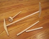 2, 1-1/2 & 1 Yard Interchangable Niddy Noddy and Top Whorl Drop Spindle for spinning roving
