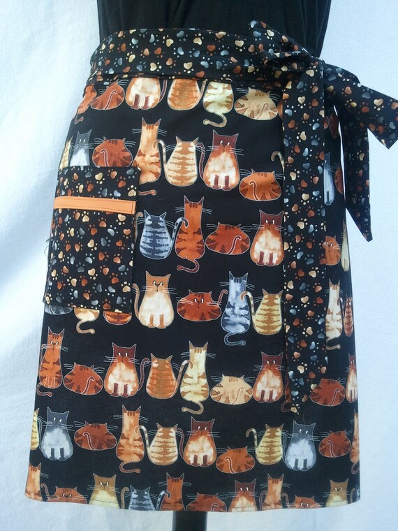 Kitty Cat Half Hostess Apron for the Cat Lover