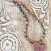 gemstone necklace carved heart pendant sterling silver necklace rhodonite necklace pink stone necklace boho necklace gift for bride CIJ