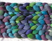 118g 4oz wool and nylon top roving, Alien Skies