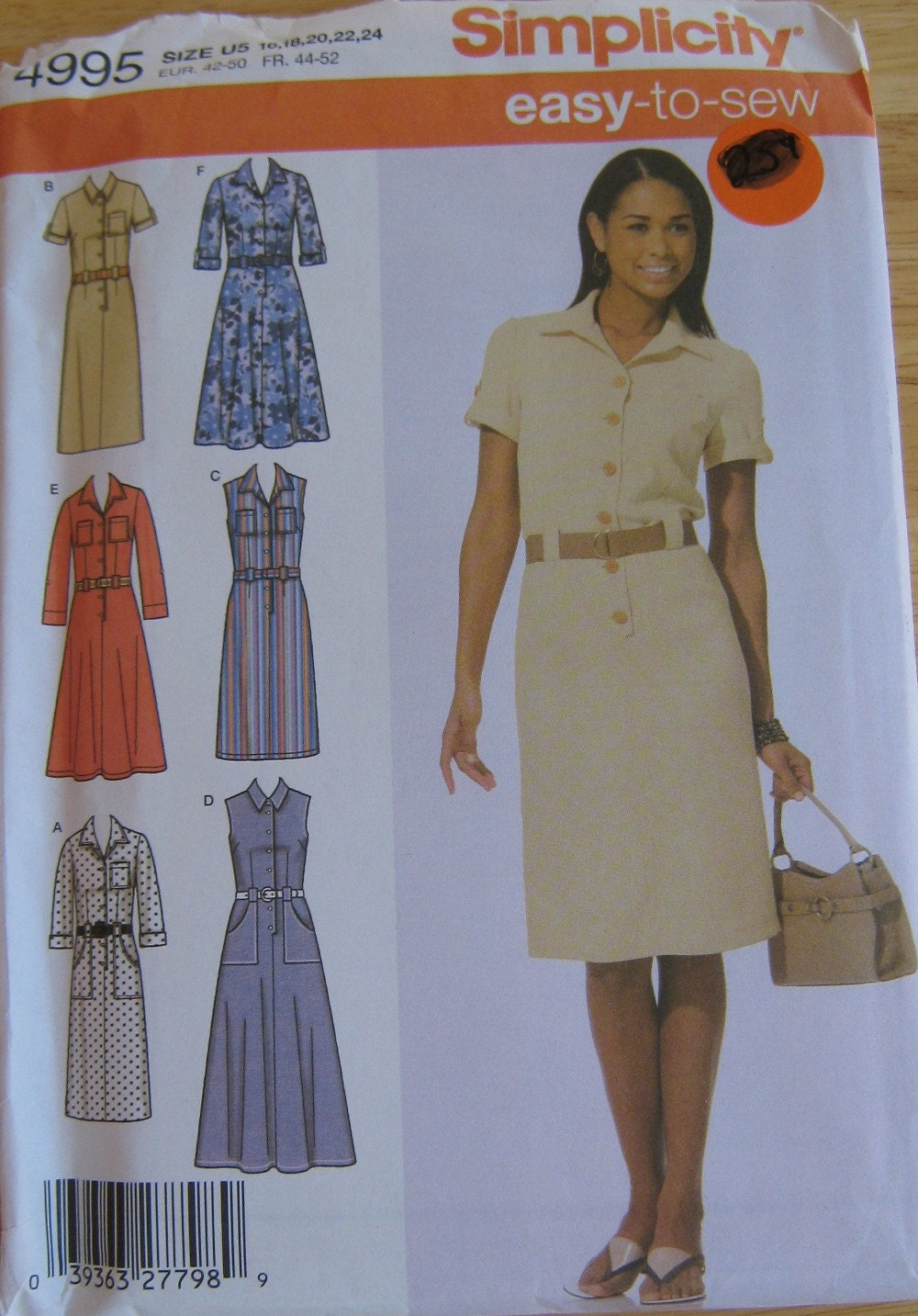 Easytosew Simplicity shirt dress pattern by retrochicboutique