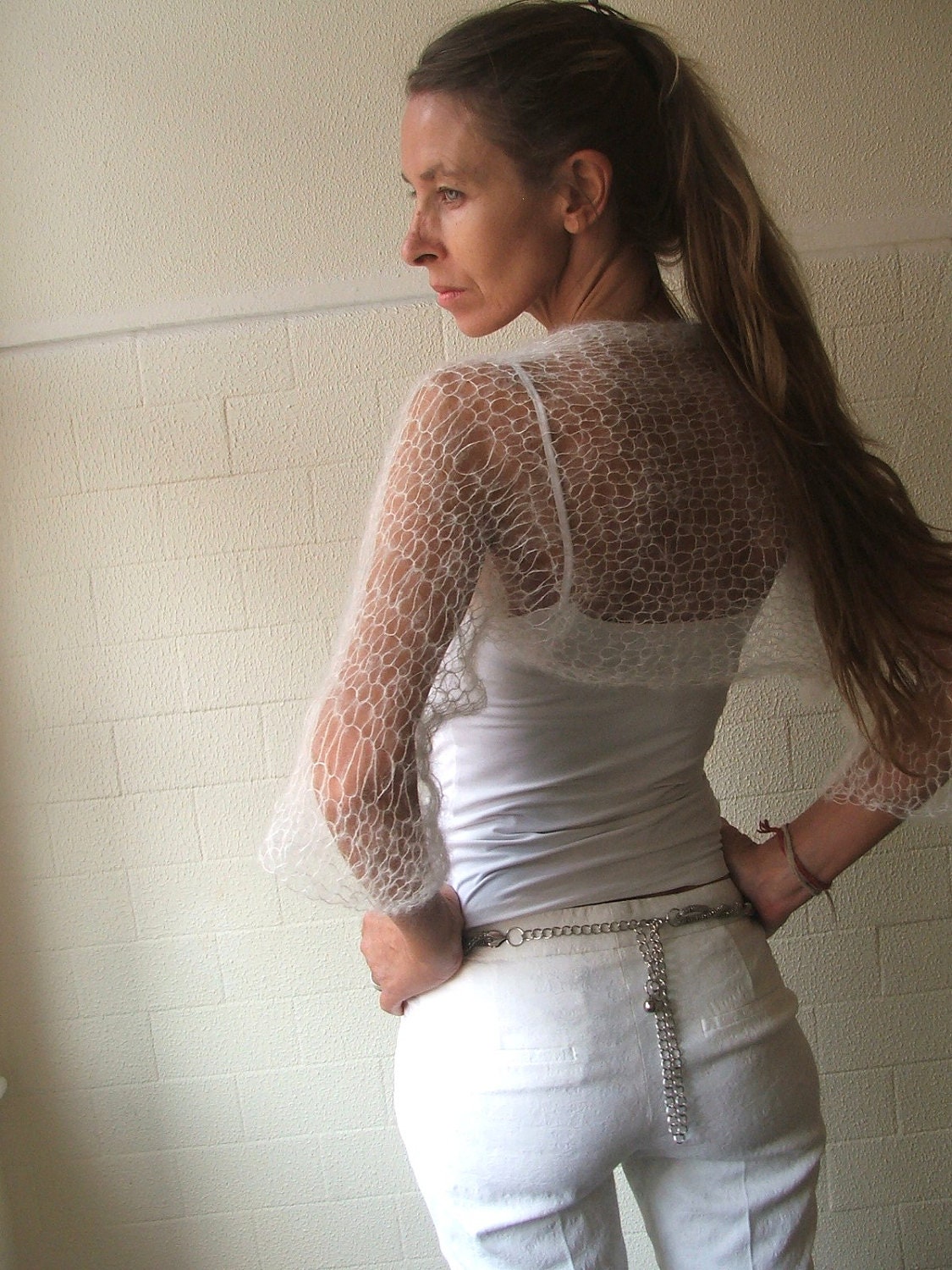 White shrug / Ivory white shrug cream white bridal shrug perfect for summer