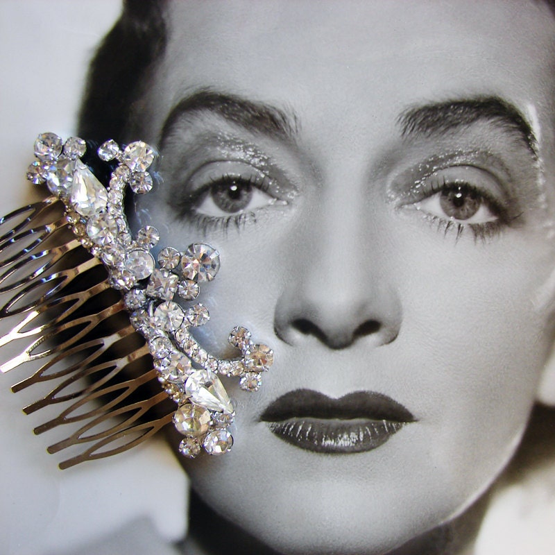 Rhinestone Hair Comb Vintage Wedding Bridal Formal Ballroom Pageant