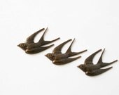Vintaj Diving Sparrows - set of 3
