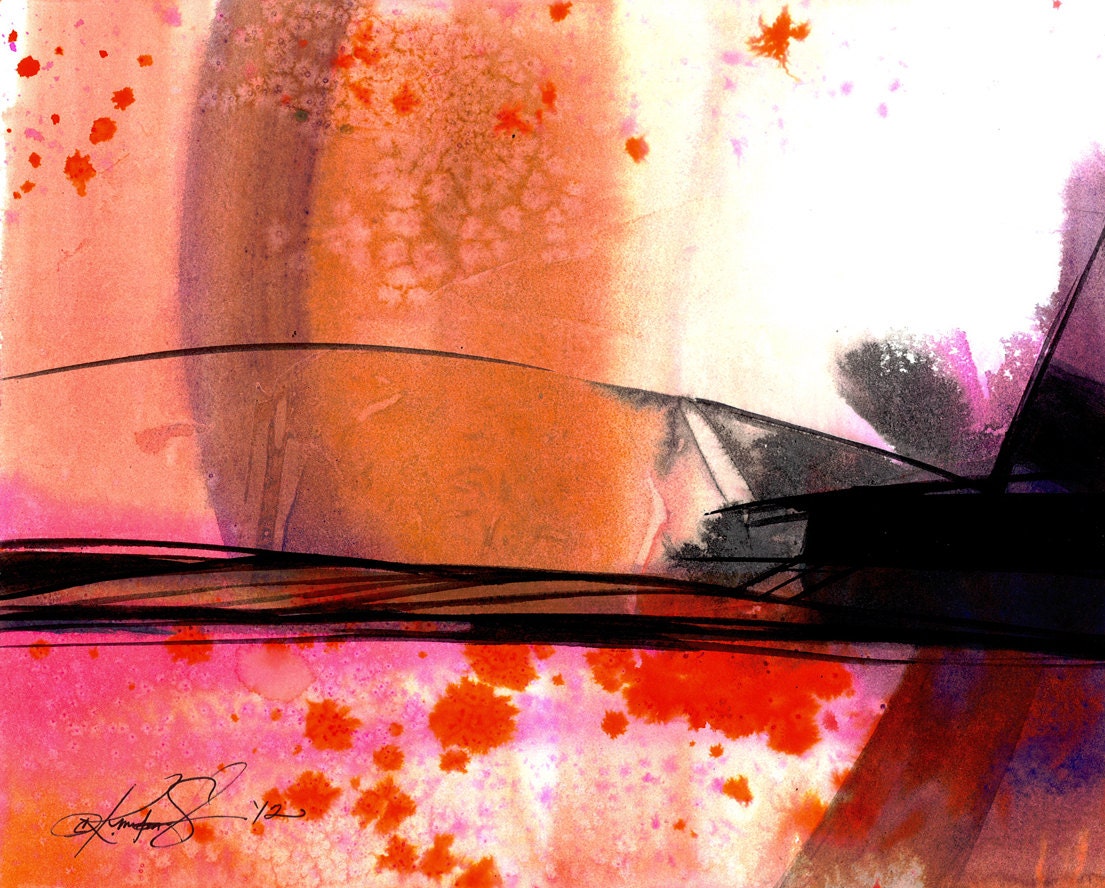 Abstraction Series . 310 ... Original abstract watercolor water media art ooak painting by Kathy Morton Stanion EBSQ - KathyMortonStanion